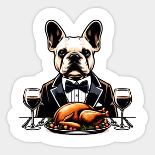 French Bulldog Thanksgiving Sticker